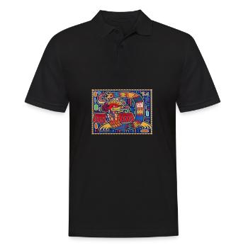 Aztec Calendar - Quetzalcoatl - Männer Poloshirt - Schwarz - Vorne - Kai (181cm)