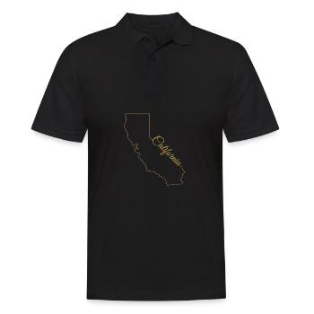 California This Place - Men's Polo Shirt - black - Front - Kai (181cm)