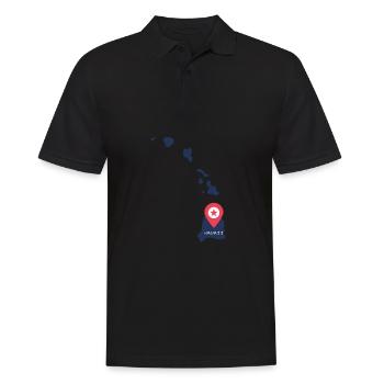 Waikiki Honolulu Island - Männer Poloshirt - Schwarz - Vorne - Kai (181cm)