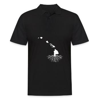Waikiki Honolulu Island - Männer Poloshirt - Schwarz - Vorne - Kai (181cm)