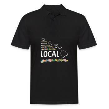 Waikiki Honolulu Island - Männer Poloshirt - Schwarz - Vorne - Kai (181cm)