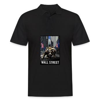 NY Stock Exchange Bull - Männer Poloshirt - Schwarz - Vorne - Kai (181cm)