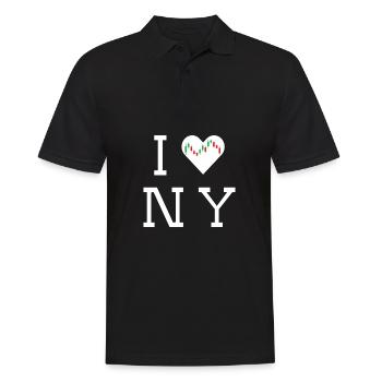 NY Stock Exchange Bull - Männer Poloshirt - Schwarz - Vorne - Kai (181cm)