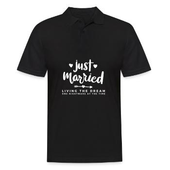 Living The Dream One Nightmare At A Time - Men's Polo Shirt - black - Front - Kai (181cm)