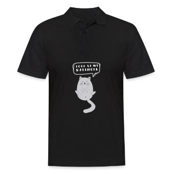 Cat Butthole - Men's Polo Shirt - black - Front - Kai (181cm)