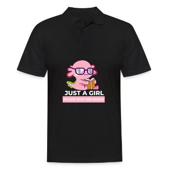 Reading For Girls - Juste une fille amoureuse d’elle - Polo Homme - noir - Devant - Kai (181cm)