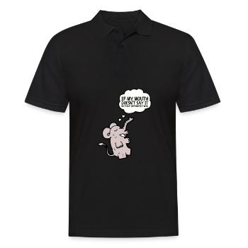 Si ma bouche ne dis-le pas, mon visage le fera certainement: - Polo Homme - noir - Devant - Kai (181cm)