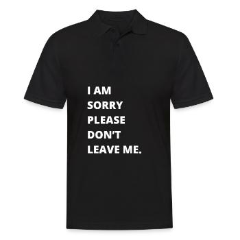 Excuses de couple - Je suis désolé de ne pas me quitter - Polo Homme - noir - Devant - Kai (181cm)