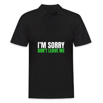 Excuses de couple - Je suis désolé de ne pas me quitter - Polo Homme - noir - Devant - Kai (181cm)