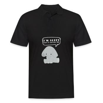 Excuses de couple - Je suis désolé de ne pas me quitter - Polo Homme - noir - Devant - Kai (181cm)