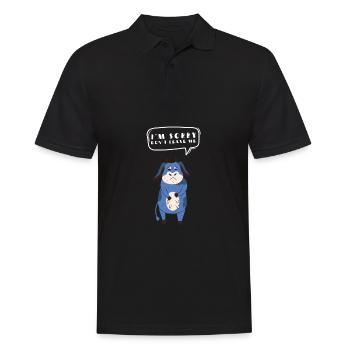 Excuses de couple - Je suis désolé de ne pas me quitter - Polo Homme - noir - Devant - Kai (181cm)