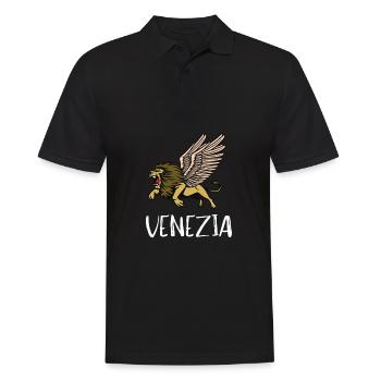 Venice Gondola Italy Venezia - Männer Poloshirt - Schwarz - Vorne - Kai (181cm)
