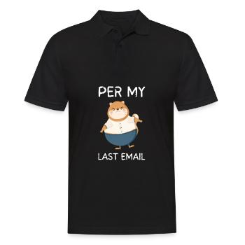 Bureau sarcastique - Par mon dernier e-mail - Polo Homme - noir - Devant - Kai (181cm)