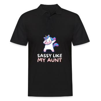 Aunt Niece Matching - Im sassy like my aunt - Männer Poloshirt - Schwarz - Vorne - Kai (181cm)