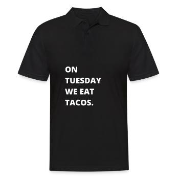 Le mardi, nous mangeons des tacos - Polo Homme - noir - Devant - Kai (181cm)