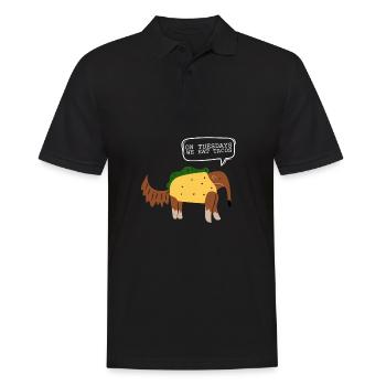 Le mardi, nous mangeons des tacos - Polo Homme - noir - Devant - Kai (181cm)