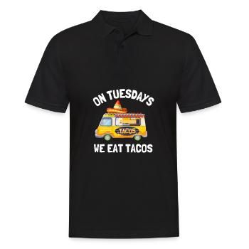 Le mardi, nous mangeons des tacos - Polo Homme - noir - Devant - Kai (181cm)