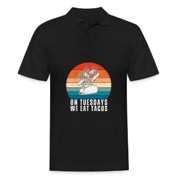 Le mardi, nous mangeons des tacos - Polo Homme - noir - Devant - Kai (181cm)