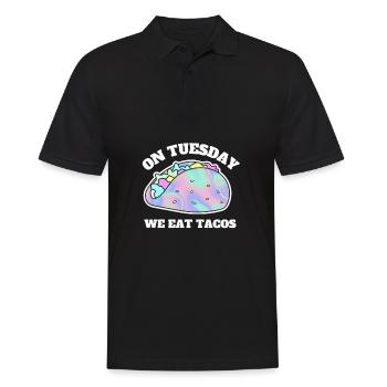 Le mardi, nous mangeons des tacos - Polo Homme - noir - Devant - Kai (181cm)