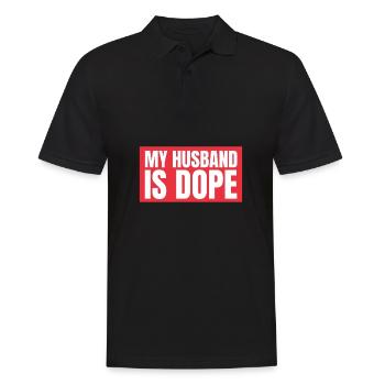Matrimony - My Husband is - Men's Polo Shirt - black - Front - Kai (181cm)