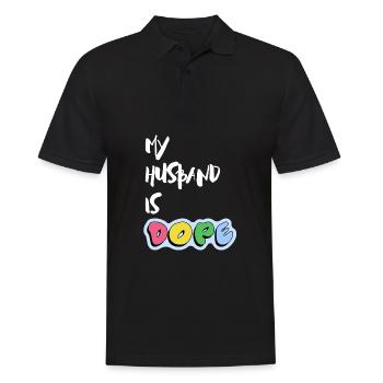 Matrimony - My Husband is - Men's Polo Shirt - black - Front - Kai (181cm)