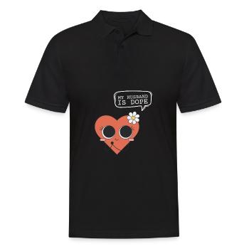 Matrimony - My Husband is - Men's Polo Shirt - black - Front - Kai (181cm)