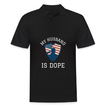 Matrimony - My Husband is - Men's Polo Shirt - black - Front - Kai (181cm)
