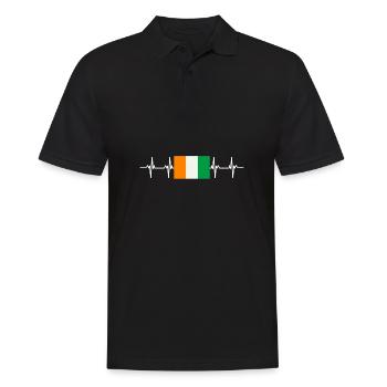Drapeau africain - Côte d’Ivoire - Polo Homme - noir - Devant - Kai (181cm)