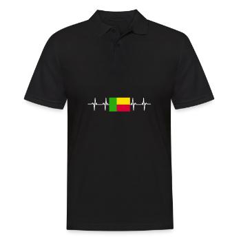 Drapeau africain - Bénin - Polo Homme - noir - Devant - Kai (181cm)