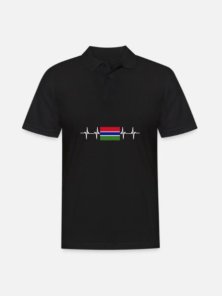 Drapeau africain - Gambie - Polo Homme - noir