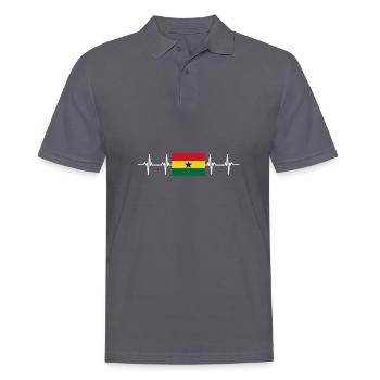 African Flag - Ghana - Men's Polo Shirt - charcoal grey - Front - Nico (186cm)