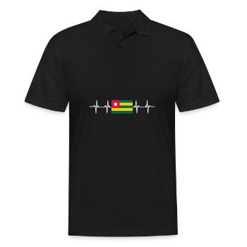 Drapeau africain - Togo - Polo Homme - noir - Devant - Kai (181cm)