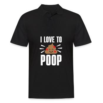 I Poop A Lot - Men's Polo Shirt - black - Front - Kai (181cm)