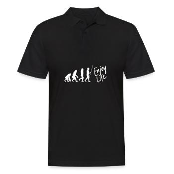 Inspirational - I hope you live a life you're - Men's Polo Shirt - black - Front - Kai (181cm)