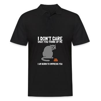 LGBTQ - I don't care what you think about me - Men's Polo Shirt - black - Front - Kai (181cm)