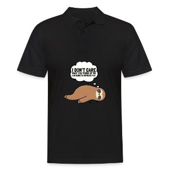 LGBTQ - I don't care what you think about me - Men's Polo Shirt - black - Front - Kai (181cm)