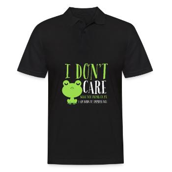 LGBTQ - I don't care what you think about me - Men's Polo Shirt - black - Front - Kai (181cm)