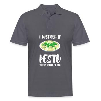 Italian Cuisine - Basil Pesto Is The Besto - Männer Poloshirt - Anthrazit - Vorne - Nico (186cm)