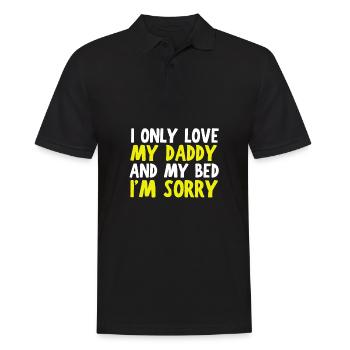 I only love my bed and my mama I'm sorry - Männer Poloshirt - Schwarz - Vorne - Kai (181cm)