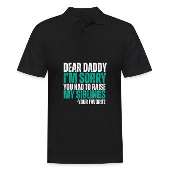 Chère maman, je suis désolé que tu aies dû élever mes frères et sœurs - Polo Homme - noir - Devant - Kai (181cm)