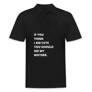If you think I'm cute, you should see my girlfriend - Men's Polo Shirt - black - Front - Kai (181cm)
