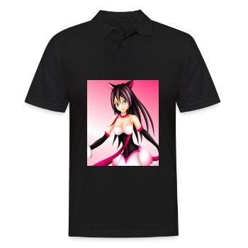 Japan Anime Drawing - Men's Polo Shirt - black - Front - Kai (181cm)