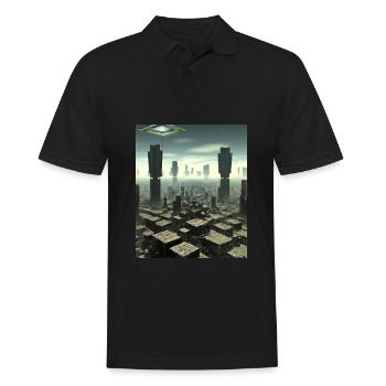 Science Fiction City Future - Polo Homme - noir - Devant - Kai (181cm)