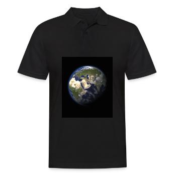 Erde - Männer Poloshirt - Schwarz - Vorne - Kai (181cm)