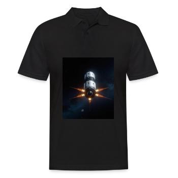 Spaceship - Men's Polo Shirt - black - Front - Kai (181cm)