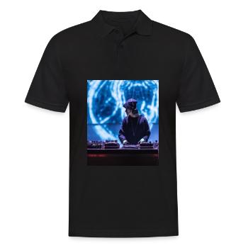 DJ Festival - Männer Poloshirt - Schwarz - Vorne - Kai (181cm)