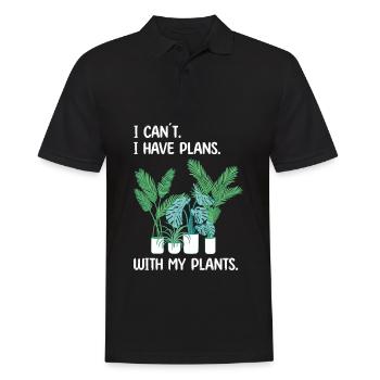 Pflanzenliebhaber - Männer Poloshirt - Schwarz - Vorne - Kai (181cm)