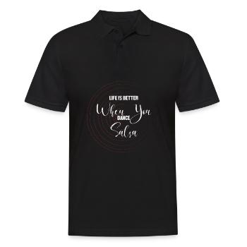 Danseuse de salsa Danseuse - Polo Homme - noir - Devant - Kai (181cm)