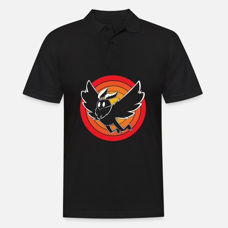 Mottenmann - Männer Poloshirt - Schwarz