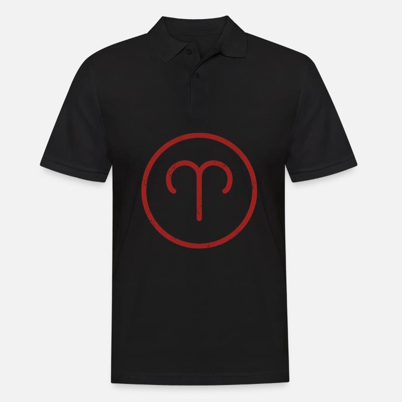 Sternzeichen Widder - Männer Poloshirt - Schwarz